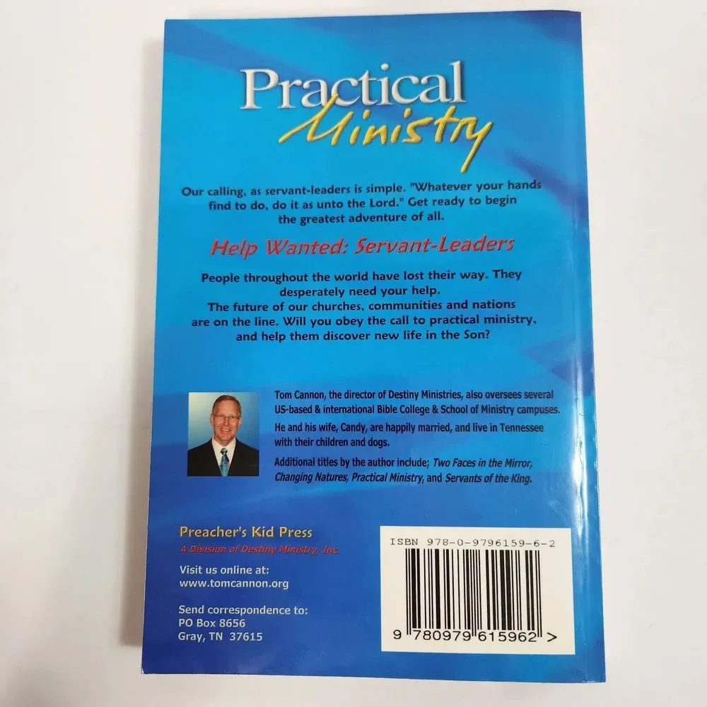 Practical Ministry by Tom Cannon. White and blue color arrangement.